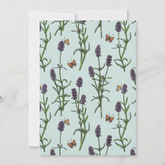 Lavendel und Schmetterlinge auf Meerglas (Vorderseite)