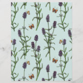 Lavendel und Schmetterlinge auf Meerglas (Rückseite)