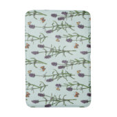 Lavendel und Schmetterlinge auf Meerglas Badematte (Vorderseite Vertikal)