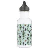 Lavendel und Schmetterlinge auf Meerglas Edelstahlflasche (Links)