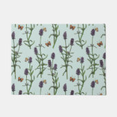 Lavendel und Schmetterlinge auf Meerglas Fußmatte (Vorderseite)