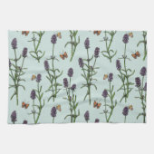 Lavendel und Schmetterlinge auf Meerglas Geschirrtuch (Horizontal)