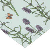 Lavendel und Schmetterlinge auf Meerglas Kurzer Tischläufer (Ecke)