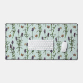Lavendel und Schmetterlinge auf Meerglas Schreibtischunterlage (Tastatur & Maus)