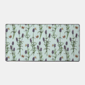 Lavendel und Schmetterlinge auf Meerglas Schreibtischunterlage (Vorderseite)