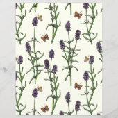 Lavendel und Schmetterlinge auf weiß (Rückseite)