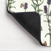 Lavendel und Schmetterlinge auf weiß Mousepad (Ecke)