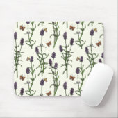 Lavendel und Schmetterlinge auf weiß Mousepad (Mit Mouse)