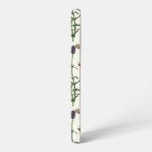 Lavendel und Schmetterlinge auf weiß Samsung Galaxy Hülle (Linke Seite)