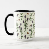 Lavendel und Schmetterlinge auf weiß Tasse (Links)