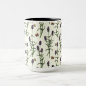 Lavendel und Schmetterlinge auf weiß Tasse (Zentrum)