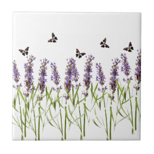 Lavendel und Schmetterlinge Fliese