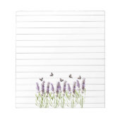 Lavendel und Schmetterlinge Notizblock (Vorderseite)