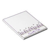 Lavendel und Schmetterlinge personalisiert Notizblock (angewinkelt)