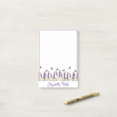 Lavendel und Schmetterlinge personalisiert Post-it Klebezettel (Auf Schreibtisch)