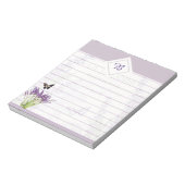 Lavendel- und Schmetterlingsheber Notizblock (Rotiert)
