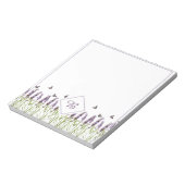 Lavendel- und Schmetterlingsheft Notizblock (Rotiert)