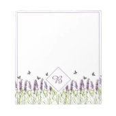 Lavendel- und Schmetterlingsheft Notizblock (Vorderseite)