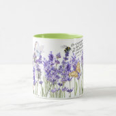Lavendel und Schrift Tasse (Zentrum)