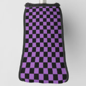 Lavendel und schwarz-kariertes Muster Golf Headcover (Rotieren 90)