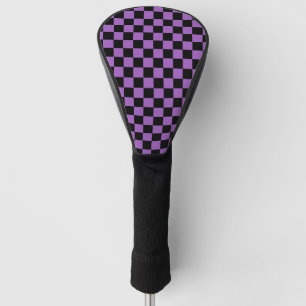 Lavendel und schwarz-kariertes Muster Golf Headcover