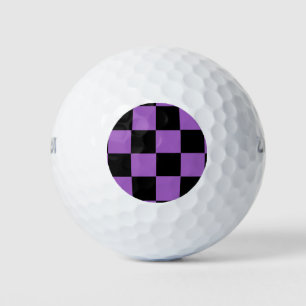 Lavendel und schwarz-kariertes Muster Golfball