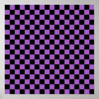Lavendel und schwarz-kariertes Muster