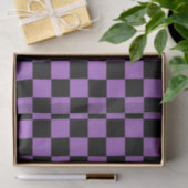 Lavendel und schwarz-kariertes Muster Seidenpapier (Geschenk)