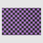 Lavendel und schwarz-kariertes Muster Seidenpapier (Vorderseite)