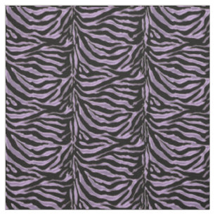 Lavendel-und schwarzer Zebra-Tierdruck-Gewebe Stoff