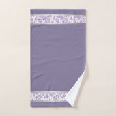 Lavendel und Silber Elegante: Abstraktes Handtuch  Badhandtuch Set (Handtuch)
