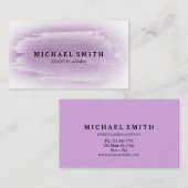 Lavendel und Silberfarben Visitenkarte (Vorne/Hinten)