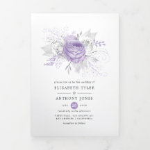 Lavendel und Silver Floral Wedding