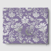 Lavendel und Silver Floral Wedding Gästebuch (Rückseite)