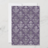 Lavendel und Silver Floral Wedding Save The Date (Rückseite)