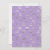 Lavendel und Silver Floral Wedding Update Einladung (Rückseite)