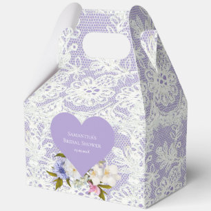 Lavendel und Spitzen-Brautparty Geschenkschachtel