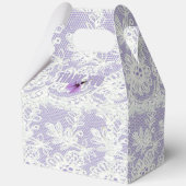 Lavendel und Spitzen-Brautparty Geschenkschachtel (Rückseite)