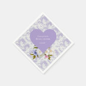 Lavendel und Spitzen-Brautparty Serviette (Ecke)