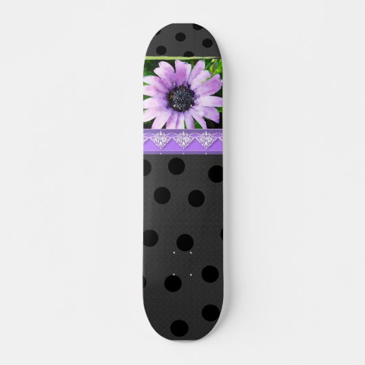 Lavendel- und Spitzenskateboard Skateboard (Vorne)
