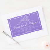 Lavendel und Thyme Duft Kerze lila Rechteckiger Aufkleber (Umschlag)