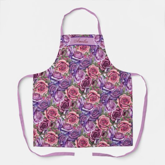 Lavendel und Violettbett von Rose Schürze (Vorderseite)