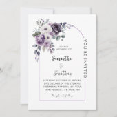 Lavendel- und Violette Bogenhochzeit | Einladung (Vorderseite)