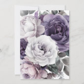 Lavendel- und Violette Bogenhochzeit | Einladung (Rückseite)