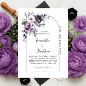 Lavendel- und Violette Bogenhochzeit | Einladung