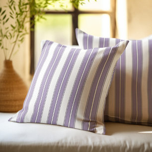 Lavendel und weiß gestreift kissen
