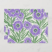 Lavendel- und Weißblock-Druck Postkarte (Vorne/Hinten)