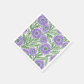 Lavendel- und Weißblock-Druck Serviette (Ecke)