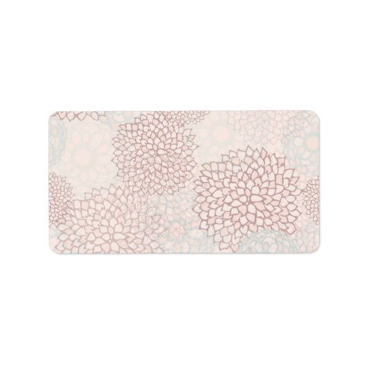 Lavendel und Weiße Blume Burst Adressaufkleber (Vorne)