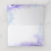 Lavendel und weiße Blume Elegante Hochzeit Platzkarte (Innenseite Aufgefaltet)